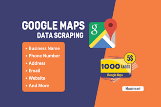 scrape google map data and b2b data extraction for lead generation