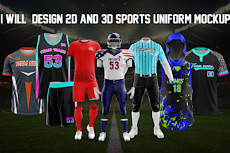 design sports uniforms mockups and print files for you
