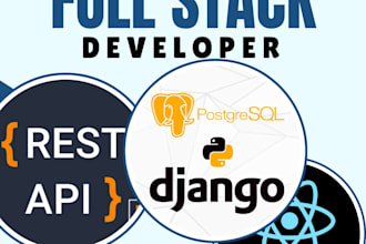 develop full stack website using django and react