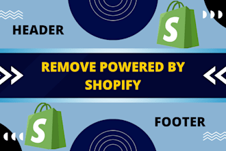 remove powered by shopify setup header footer menu navigation
