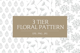 create premium seamless patterns for textile, packaging, etc