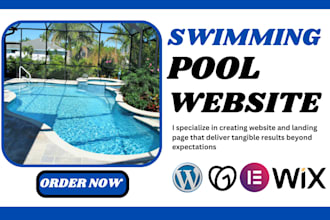 design swimming pool website landscapers website swimming pool landing page