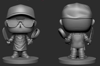 make your 3d chibi or funko design