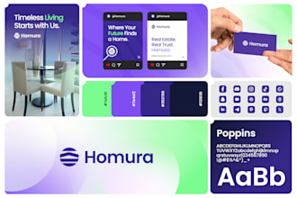 design custom modern logo and complete brand identity guidelines