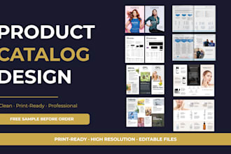 design a professional product catalog and brochure