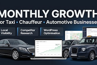 do monthly SEO for your taxi chauffeur or automotive business
