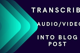 transcribe audio or video into a blog post