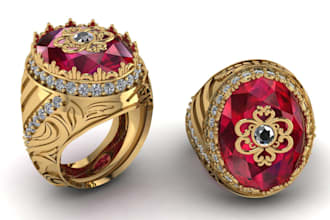 custom 3d jewelry cad models for printing casting