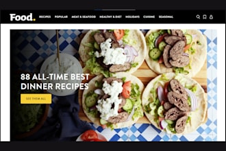 build food recipe website meal prep, online delivery, grill accessories store