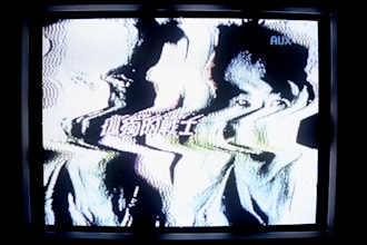crt or vhs glitch and scan your footage