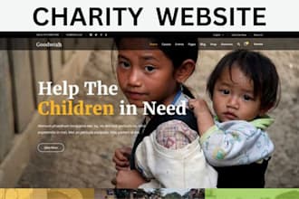 charity website nonprofit website donation website ngo website charity website