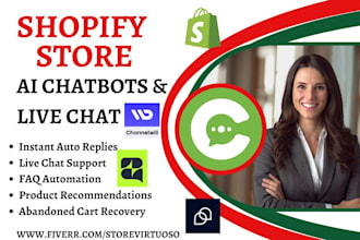 setup shopify ai chatbot tidio chatty gorgias chatwill marvyn willdesk juphy