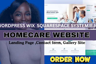 build wordpress homecare website personal care landing page elderly care website