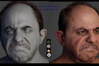 create and rig 3d metahuman model hyper realistic ue5 video game character
