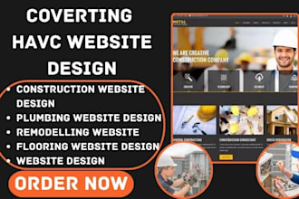 design hvac construction plumbing remodeling flooring booking renovation website