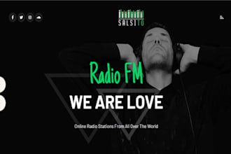 design radio station website, radio website, online radio