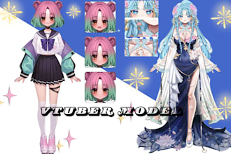 draw and rig your vtuber model, twitch emotes vtuber rigging vtube vroid studio