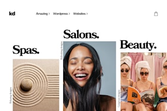 design and build a modern spa, salon, beauty centre website with wordpress