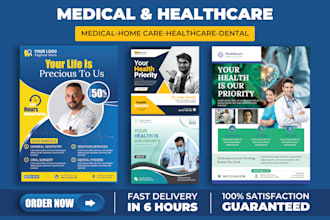 design a medical, healthcare, or hospital flyer design