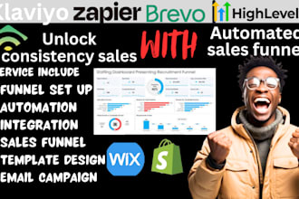 revamp  klaviyo, brevo, gohighlevel sales funnel for your website marketing flow