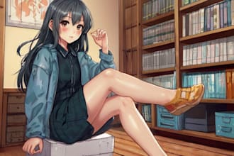 draw beautiful anime art illustration