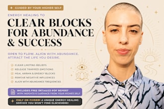 clear blocks for abundance and success with energy healing