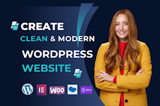 create clean and modern wordpress website