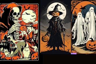 do horror comic, vintage,retro, halloween, book cover, metal, dark,cover, tshirt