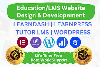 build education website with learnpress, learndash and tutorlms in wordpress lms