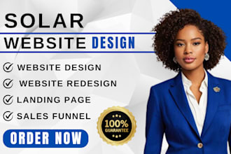 generate solar leads, design solar website solar landing page