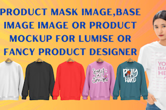 do product mask image , product base image and product mockups for lumise or fpd