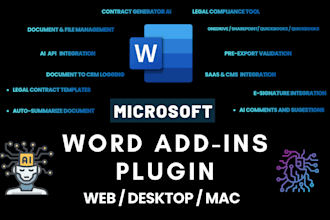 develop office word addin plugin and integrate ai