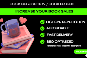 write captivating book blurbs, descriptions, and author bios