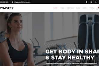 gym website, fitness website gym website workout website trainer website
