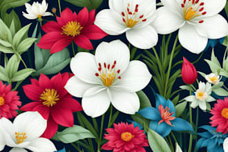 craft a beautiful botanical or floral illustration