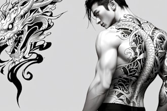 create a japanese tattoo desing that you want