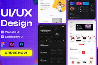 do ui ux design, website and dashboard ui in figma