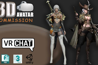 do 3d commission vrchat avatar furry 3d model character vrchat avi vrc vtuber