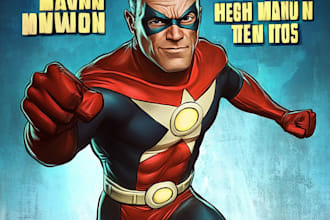 create superhero characters illustrations from your photos