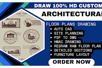 draft HD architecture floor plan drawing elevator roof site plan in 2d autocad