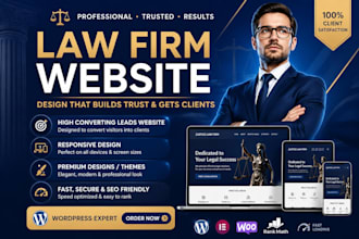 design a website for your law firm, lawyer, or notary business using wordpress