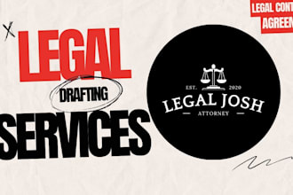 be your lawyer for legal contracts, agreements, nda, terms and conditions, mou