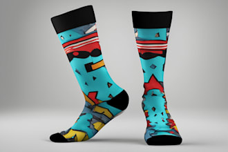 design custom and unique socks design