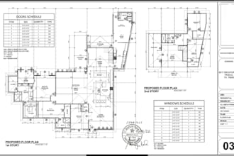 draw floor plan, framing plan, and mep for city permit