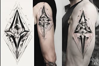 make geometric tattoo design in my style