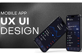 create mobile app design, application screen design, figma UX UI app redesign
