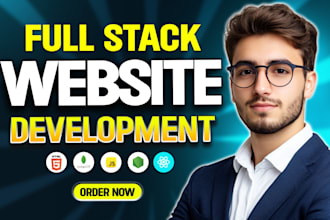 do website development, build custom website design as full stack web developer