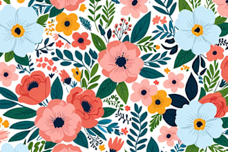 create seamless pattern design for fabric, textile etc