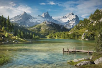 create fantasy landscape concept art