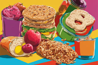 make a food pop art of your food